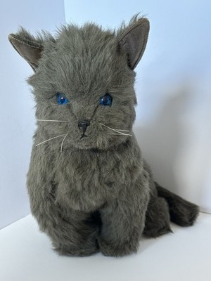 Echte Stofftiere Watford 17 Zoll blauäugige sitzende Katze - Vintage/selten - portofrei