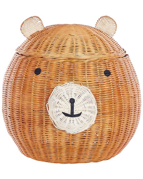 Aufbewahrungskorb Rattan BäRenform NatüRlich Beige Rund 43 Cm Himba-image