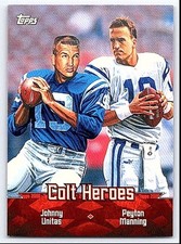 2000 Topps Combos  Johnny Unitas/Peyton Manning TC1