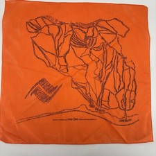 Vtg Vail Colorado Map Bandana Handkerchief MCM Twos A Company Design Guide 22  