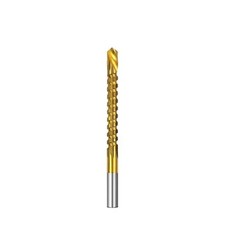 2X(8mm Titanium Coated Drill Bit Spiral Jagged Saw Drill Bit Composite5382