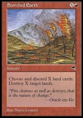 Scorched Earth - Medium Play MTG Tempest