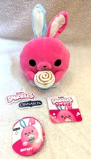 Zuru Snackles Stories "Britney  Cinnabon Rabbit" Plush 7"