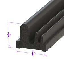 Roof-rail Seal For Jeep Commando 1966-1972 0.906 In. W X 0.75 In. H - Lp 120-j