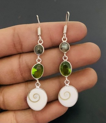Shiv Auge Edelstein 925 Sterling Silber Handarbeit Ohrring Schmuck Geschenk für die Liebe