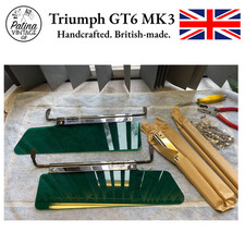 Visiere parasole Triumph GT6 MK3 finitura cromata acrilico trasparente in perspex.