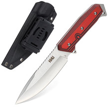KHU D2 Stahl Outdoor Messer Feststehende Klinge Jagdmesser Kydex Scheide G1