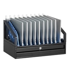 VEVOR 10-Device Charging Cabinet for Tablet Laptop Open Charging Station Black