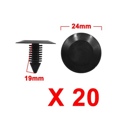 20pcs8 x8mm Loch Auto Stoßstange Befestigungsnieten Türverkleidung Clips Schwarz