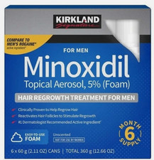 Kirkland Minoxidil 5 Foam Hair Regrowth For Men 6 Months 