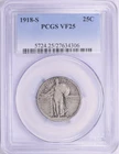 1918-S Standing Liberty Quarter : PCGS VF25