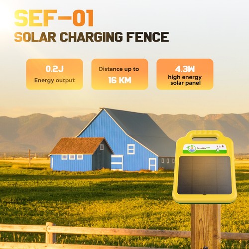 4,5 W Solar-Elektrozaun-Ladegerät 10 Meilen/16 km für Wildtierschutz, Bauernhof - Bild 4 von 12