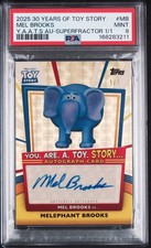 Marketplace image: PSA 9 2025 Topps Disney Toy Story 30 Superfractor Mel Brooks/Melephant Auto #1/1