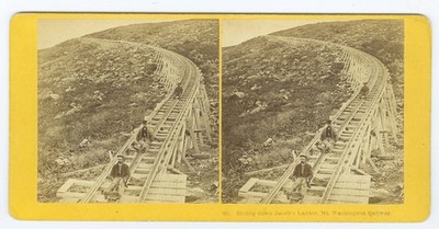 G2197~ NEW HAMPSHIRE Jacobs Ladder Mt Washington c.1860s Stereoview   Kilburn