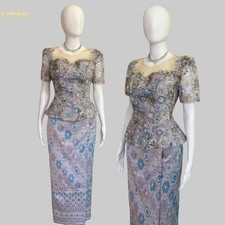 Khmer Traditional Outfit / Cambodian Clothes - 2 Piece, Khmer Shirt  Skirt