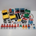 Vintage - Playmobil - Geobra - Esso Gas Station - Lot of Parts & Pieces - 1985