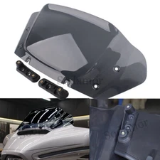 10" Smoke Windscreens Wind Deflectors For Harley CVO Street Glide FLHXSE 2023 24