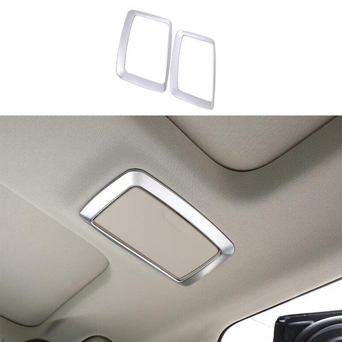 Fit For BMW 7 Series 2016-2021 2022 Matte Silver Rear Makeup Mirror Frame Trim