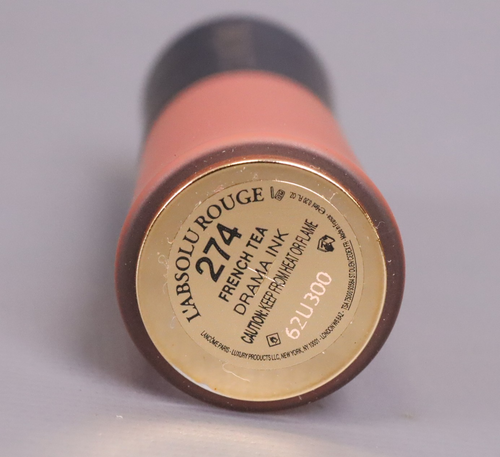 LANCOME L'absolu Rouge DRAMA INK FRENCH TEA 274 SEMI-MATTE FULL LIP COLOR - Picture 3 of 4