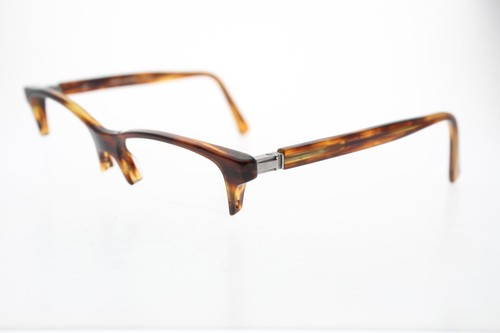 JEAN LAFONT NABAB  067 HAVANA BROWN HALF RIM CAT EYE FRAMES 53/16-142 MM FRANCE - Picture 2 of 8