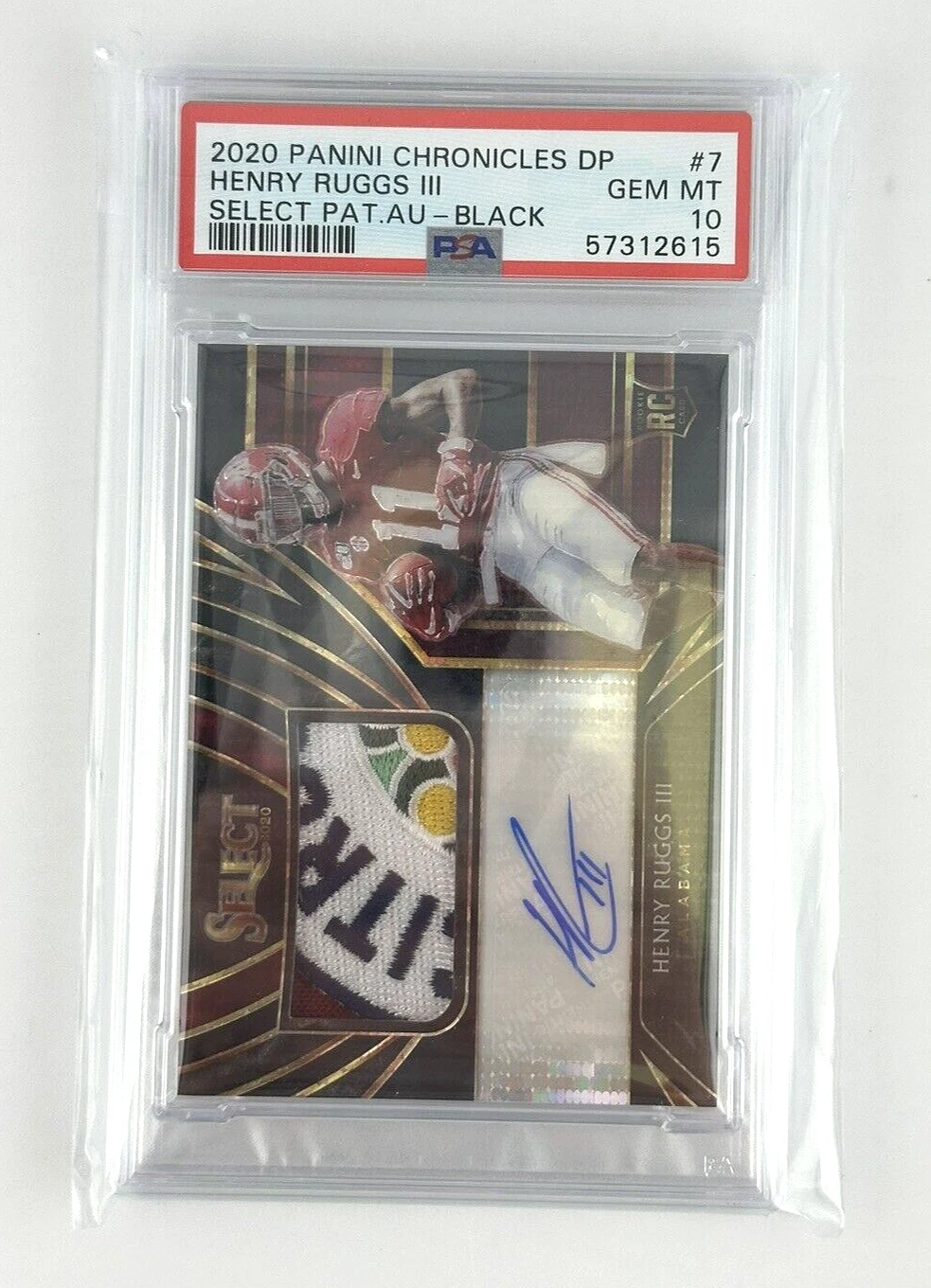 Henry Ruggs III Panini Chronicles Draft Picks Select Patch Autographs #7 Black