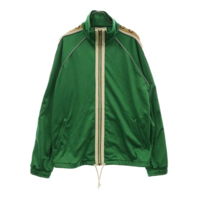 Gucci Oversized Technical Jersey Track Jacket Green 598861 Gucci Oversized Technical Jersey Track Jacket Green 598861