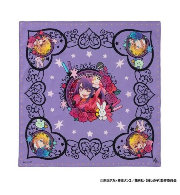My Star Oshi no Ko x ANNA SUI Print handkerchief Ai x Aqua x Ruby Japan New