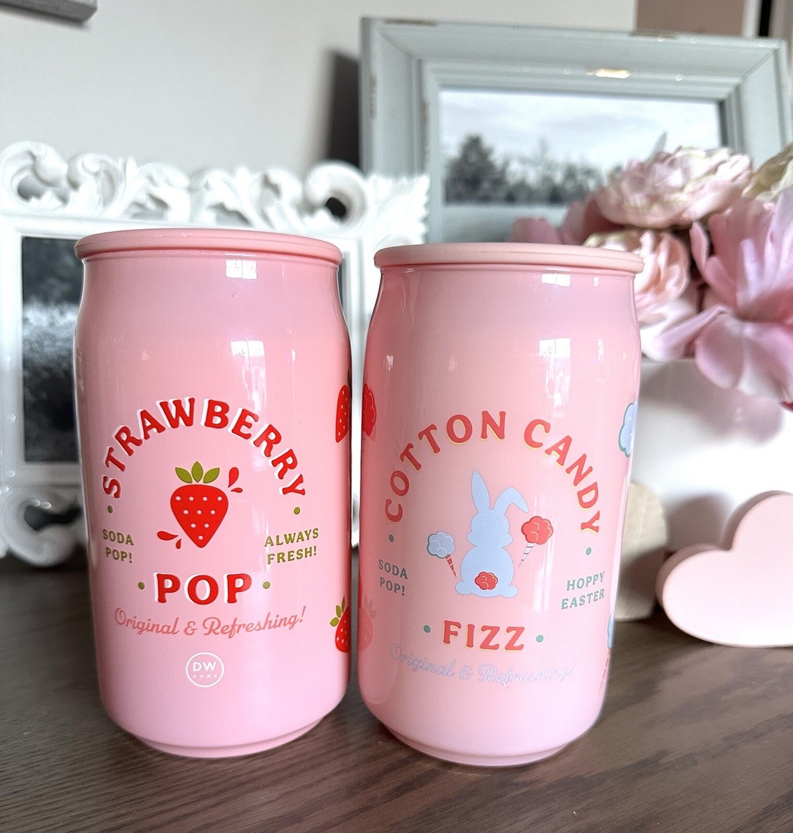 DW Home Soda Pop Candles Cotton Candy Fizz + Strawberry Pop Viral