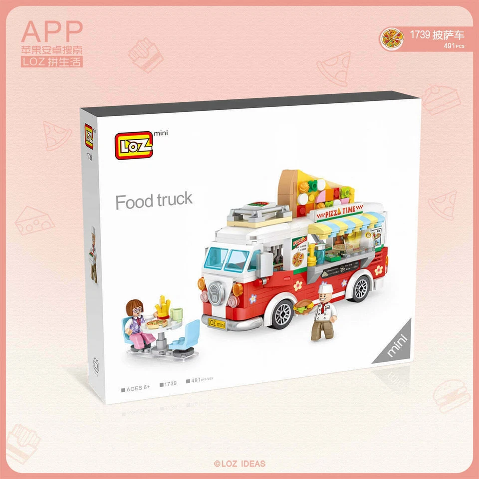 LOZ Pizza Truck (1739) Amusement Theme Park Mini Building Block Toy - image 2 of 4