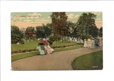 1913 Prospect Park Troy NY Postcard with Canceled 1 Cent Parcel Post Stamp