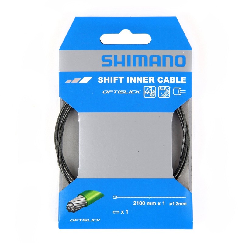 Shimano Optislick Shift Inner Cable Stainless 2100mm x 1.2mm Y60198100 Gear