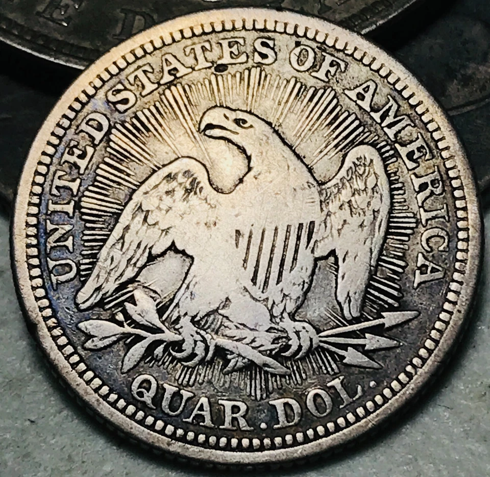 1853 Seated Liberty Quarter 25C RAYS ARROWS Ungraded 90% Silver US Coin CC25012 - Image 4 of 4