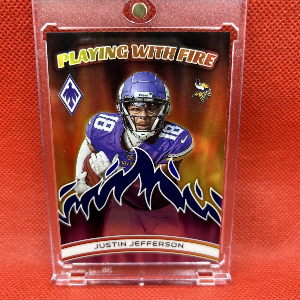 2023 Phoenix Justin Jefferson Playing With Fire Insert Blue 5/25