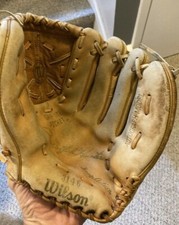Baseball Glove RHT Wilson 3146 Jim Catfish Hunter Snap Action Mitt Leather