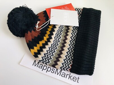 NWT Authentic MISSONI for Target Pom Pom Zig Zag Winter Beanie/Cap