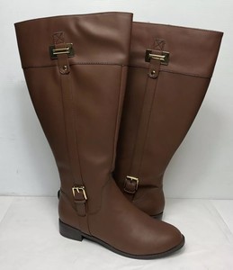 cognac riding boots wide calf