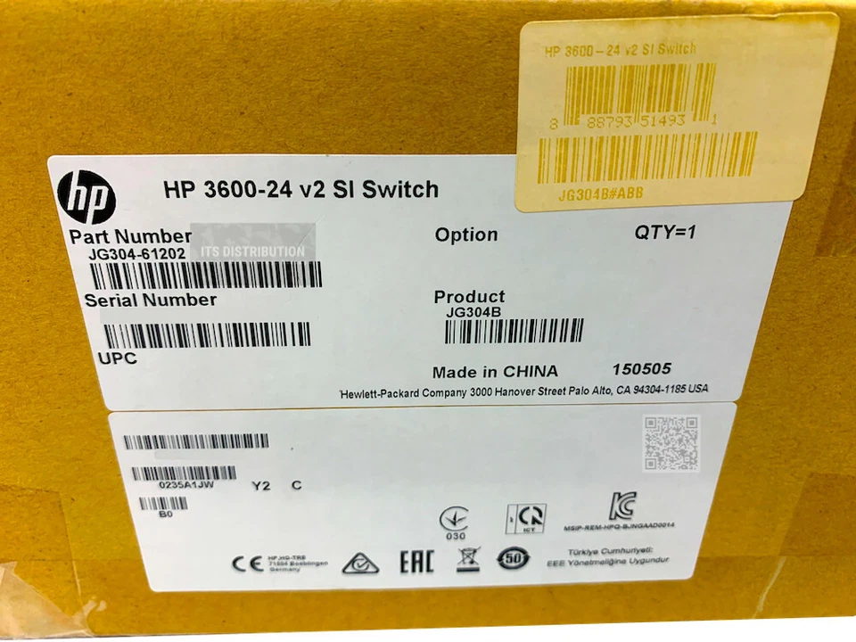 JG304B | Brand New Sealed HPE 3600-24 V2 Si Switch US EN - Image 2 of 4