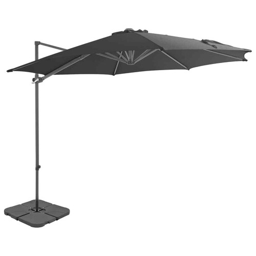 Ombrellone Da Giardino Pensile Tidyard – 400x300x285 Cm, Telaio In Alluminio, Antracite, Con Manovella E Inclinazione