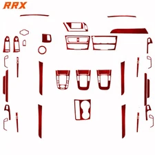 45Pcs Red Carbon Fiber Kits Full Interior Trim Cover For Audi A4 B8 A5 Q5 09-17