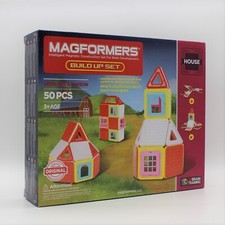 MAGFORMERS Build Up Set House 50 Pieces Magnetic Construction For Brain