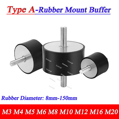M3-M20 Male To Male Thread Rubber Mount Anti Vibration Bobbin Isolator Damper VV