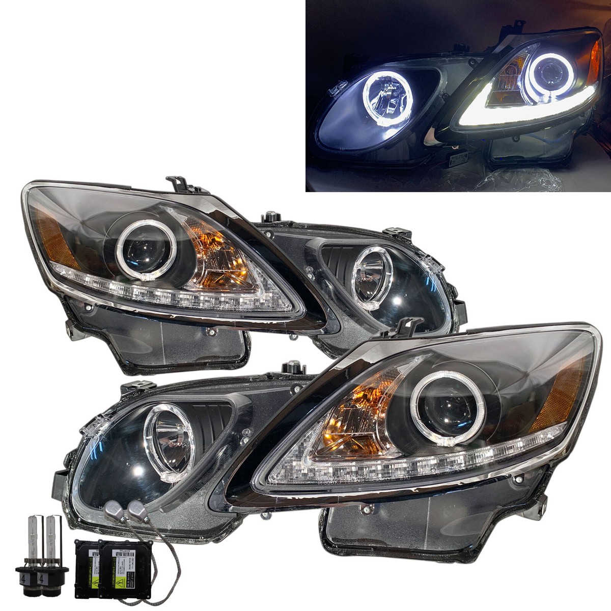Fits LEXUS GS350 GS450h GS300 06-11 LED Halo D4S W/ Ballast