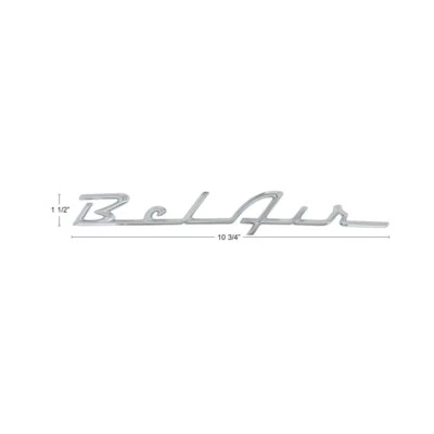 New! Chrome 'Bel-Air' Script Emblem For 1955 - 1956 Chevy