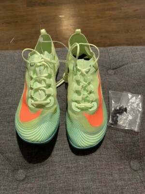 Men’s Nike Zoom Victory‎ XC 5 Cross Country Cleats AJ0847-701 Green-Orange Sz 15 Nike Zoom Victory 5 XC Men 12.5 Track Field Spikes Volt  main image 4