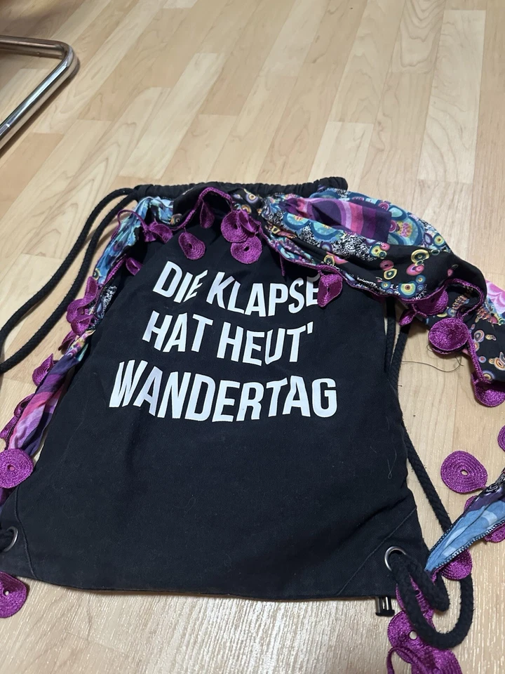 Die Klapse hat heut Wandertag! Turnbeutel Schultasche Gym Sack Bag DIY