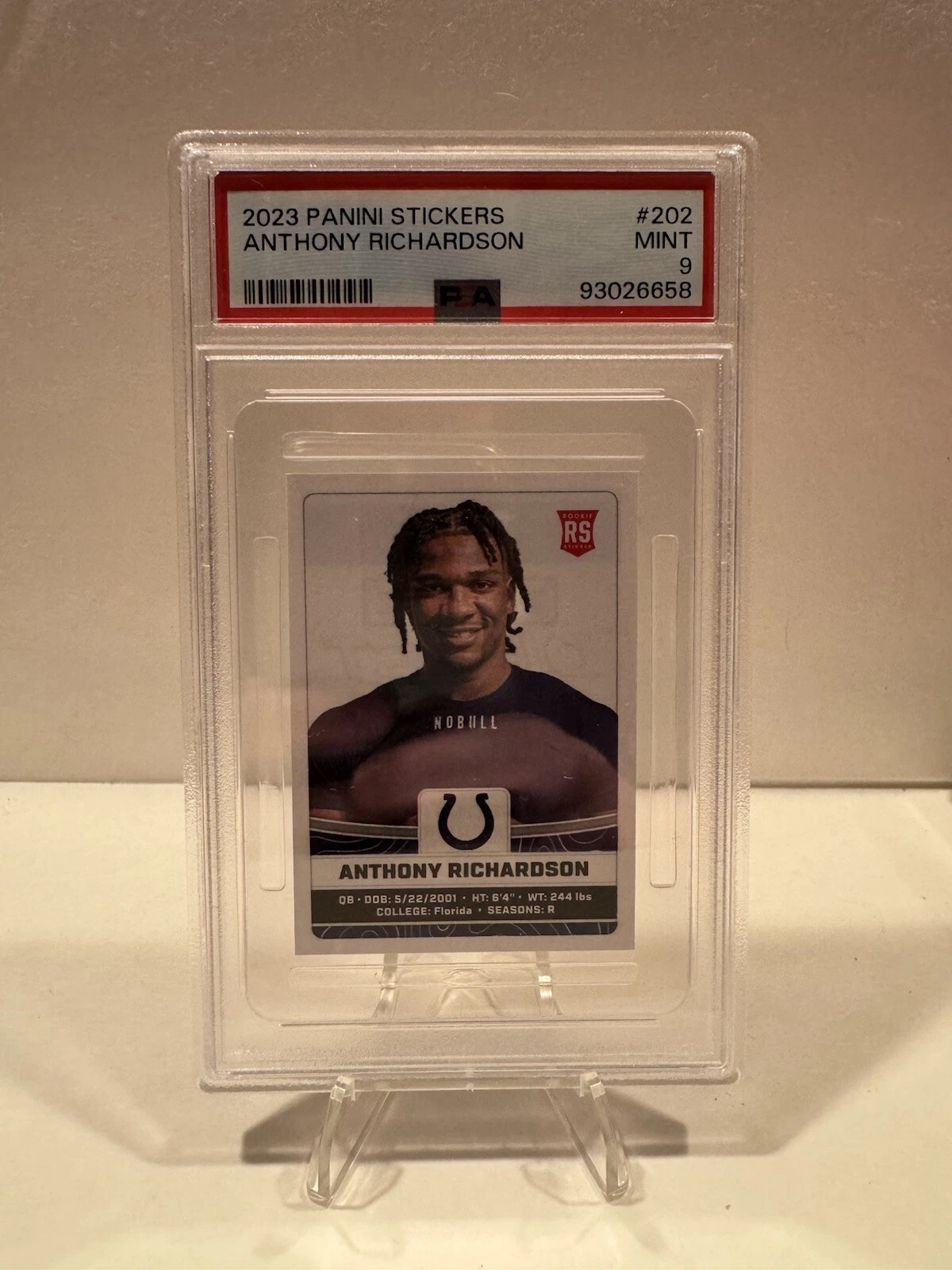 Anthony Richardson Panini Stickers #202 Base