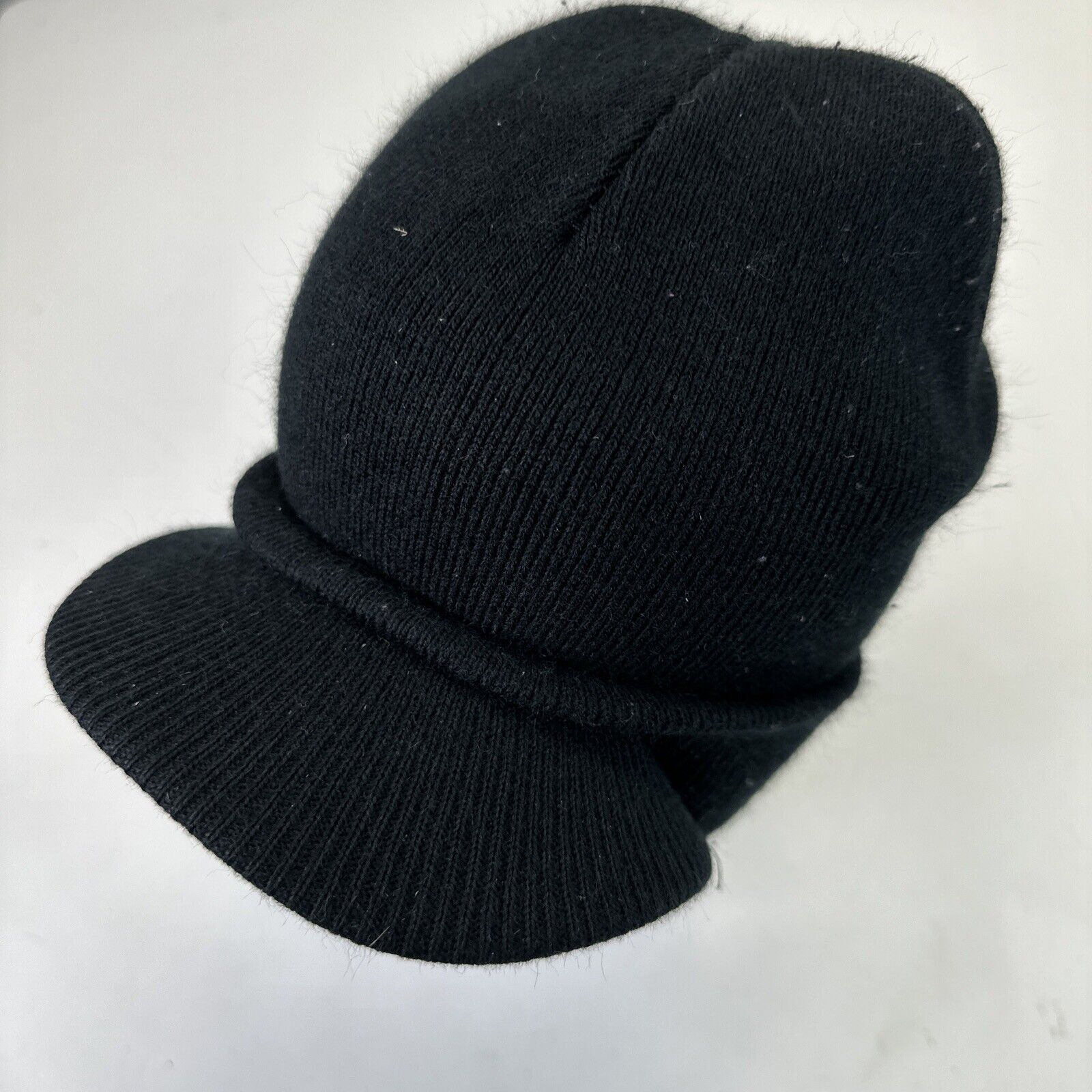 Unbranded Solid Black Beanie Ball Cap Hat Fitted … - image 1