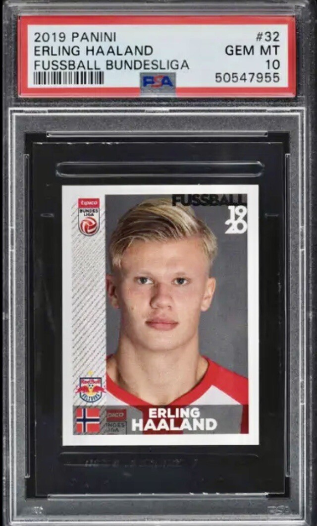 ERLING HAALAND 2019 Panini Fussball ROOKIE RC #32 PSA 10 GEM MINT