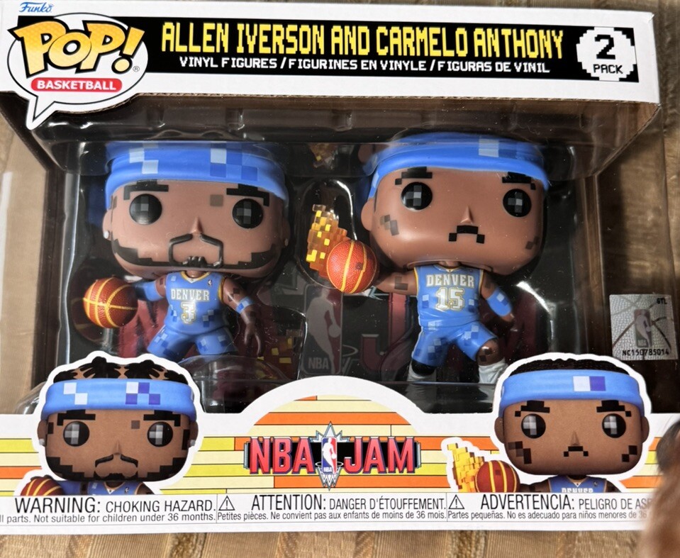 NBA JAM Funko Pop! Nuggets Allen Iverson & Carmelo Anthony 8