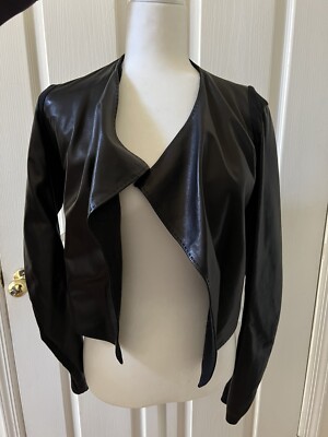 NWT Urban Zen Donna Karan Black Deal Leather Jacket M $2995